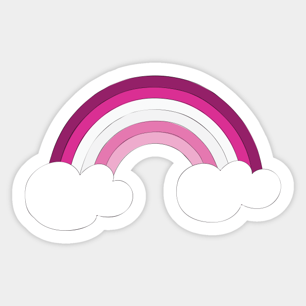 Pink rainbow Sticker by snowshade